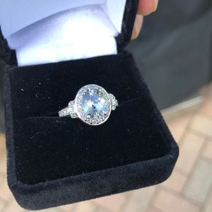 2 CARAT SMOKEY CZ RING SIZE 5